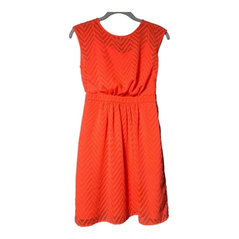 J.Crew Neon Orange Sleeveless Dress